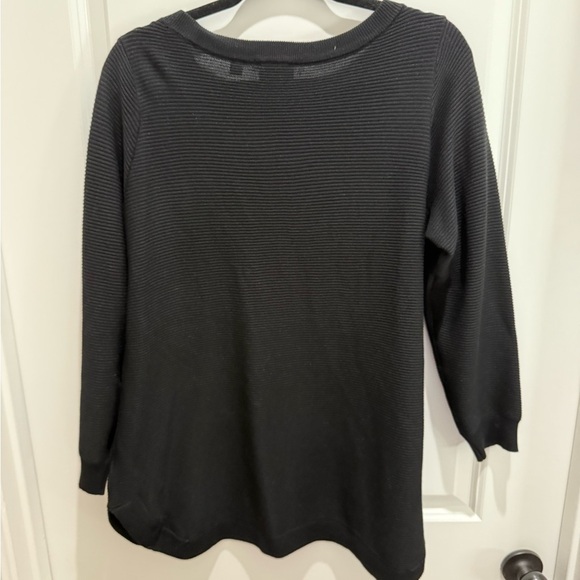 Cyrus Black Ribbed Knit Top - Picture 4 of 4